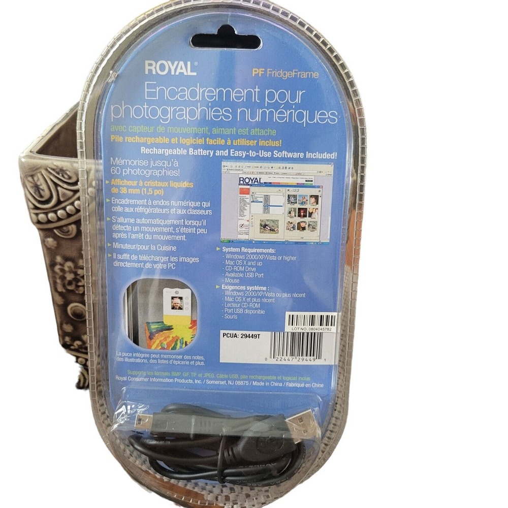 Royal Digital Photo Frame Refrigerator Magnet Motion Sensor Kitchen Timer - Picture 4 of 5